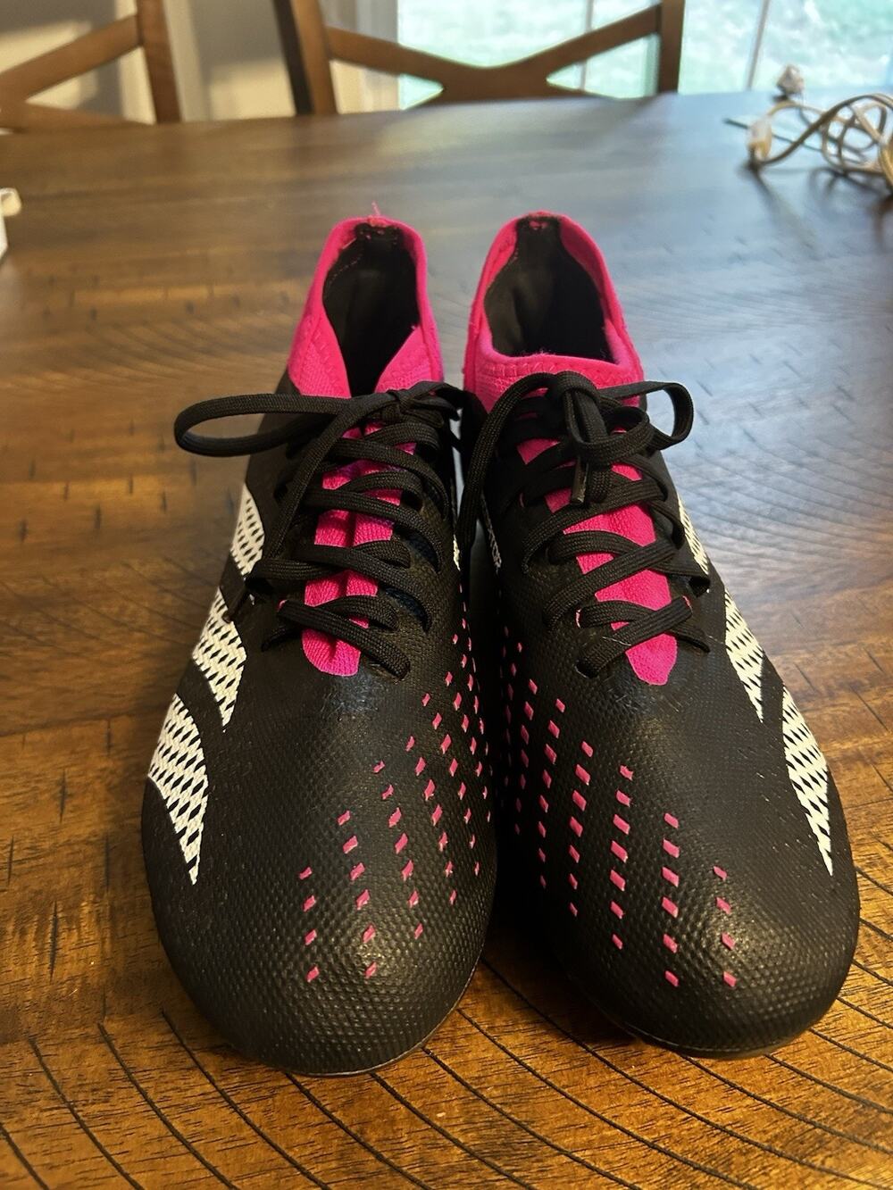 Adidas Predator Accuracy Sz 7.5 GW4589 Black Pink Football Soccer Cleats Boots